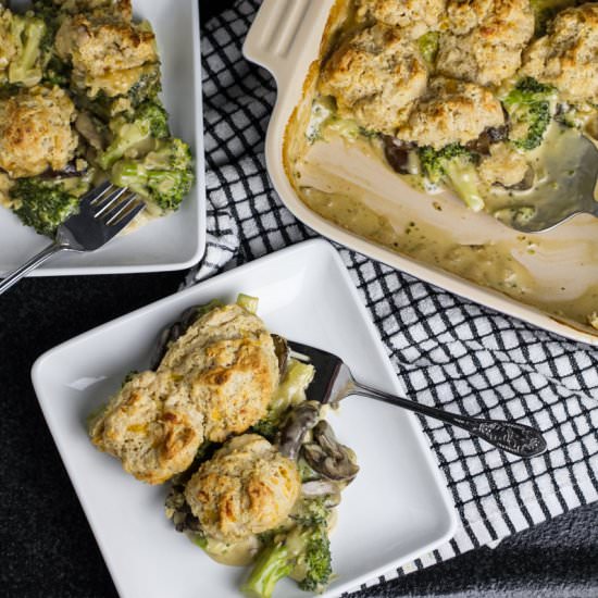 Broccoli Cheddar Cobbler