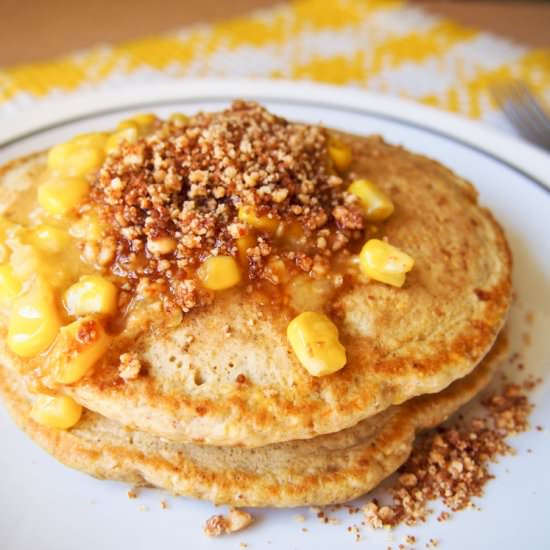 Corn Pancakes with Ground Peanuts