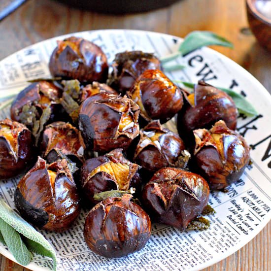 Roasted Chestnuts with Sage