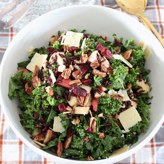 Kale, Apple, and Wild Rice Salad