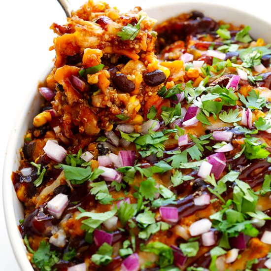 BBQ Chicken Quinoa Casserole