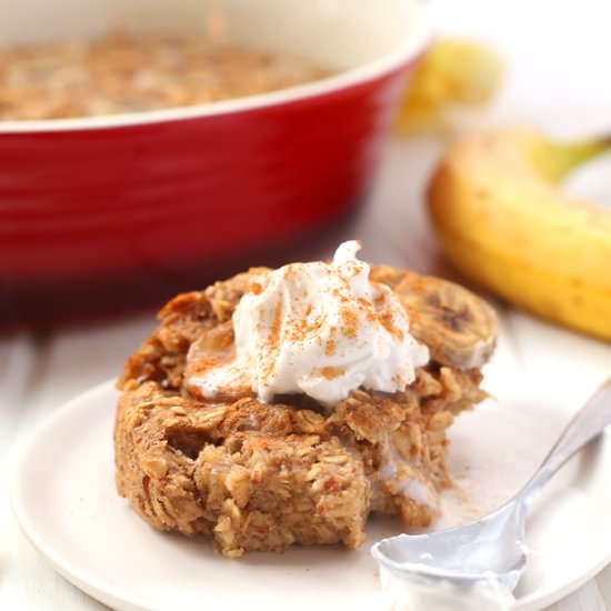 Banana Bread Baked Oatmeal