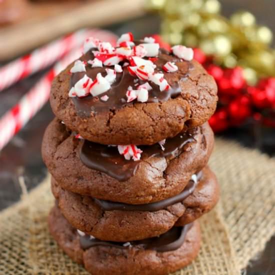 Peppermint Hot Chocolate Cookies