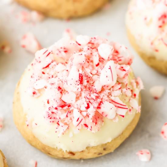 Candy Cane Snowball Cookies