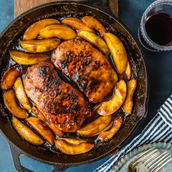Apple Butter Pork Chop Skillet