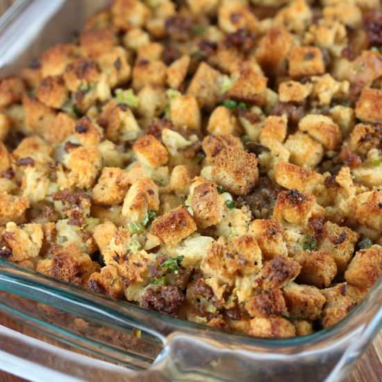 Sausage and Stuffing Casserole