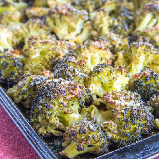 Lemon Parmesan Roasted Broccoli