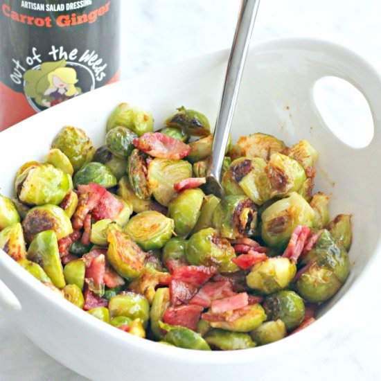 Roasted Brussels with Bacon