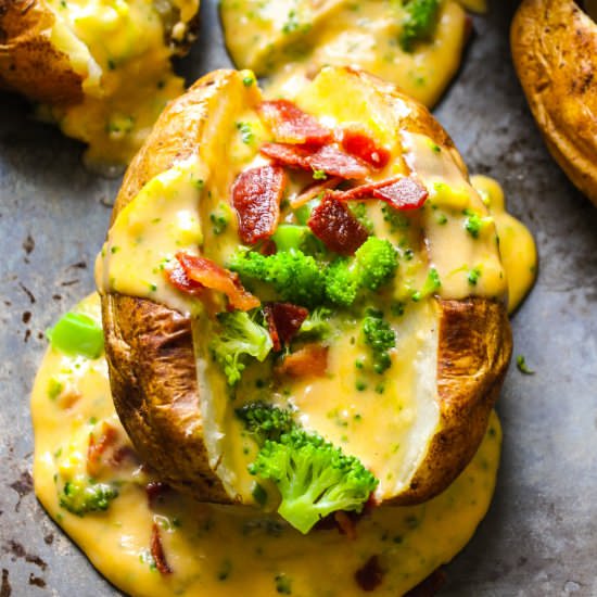 Loaded Cheese Sauce Potatoes