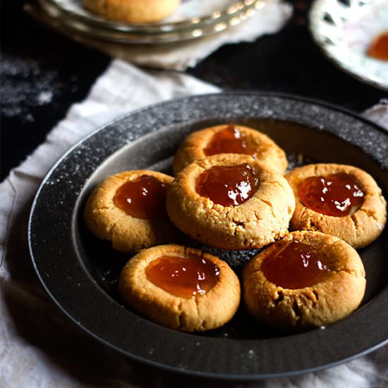 Almond and Apricot Thumbprints