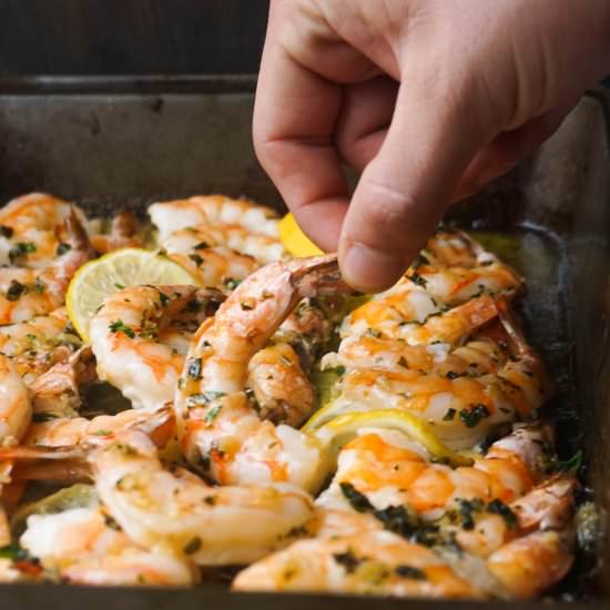 Roasted Shrimp Scampi