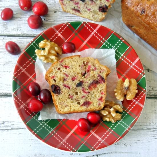 Cranberry orange nut bread