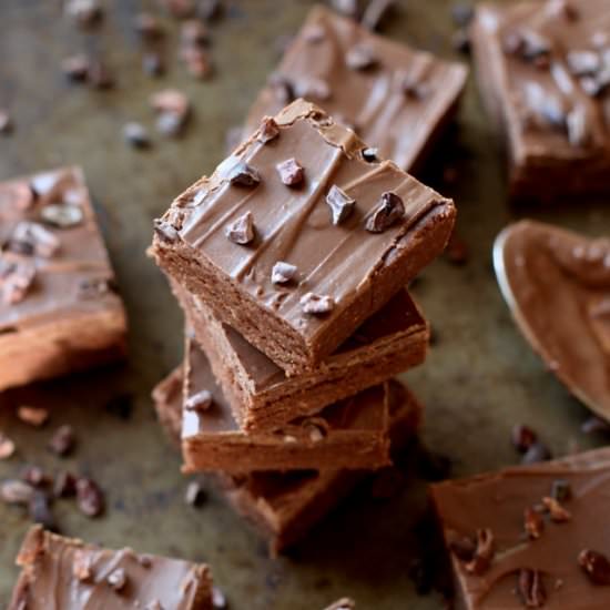 No Bake Chocolate Cheesecake Bars