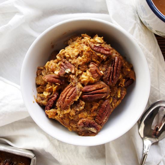 Pumpkin Spice Baked Oatmeal