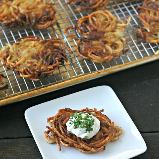 Spiralized Potato Latkes