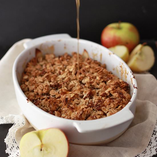Cider Caramel Apple Crisp