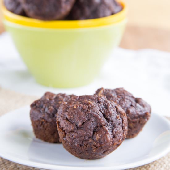 Flourless Nutella Pumpkin Muffins