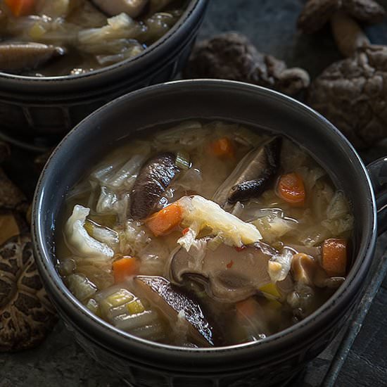 Vegan Shiitake Miso Cleansing Soup