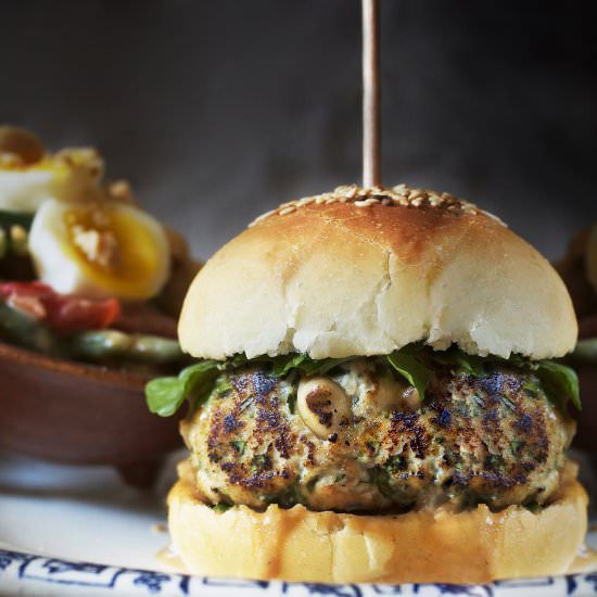 Turkey Burger + Satay Sauce