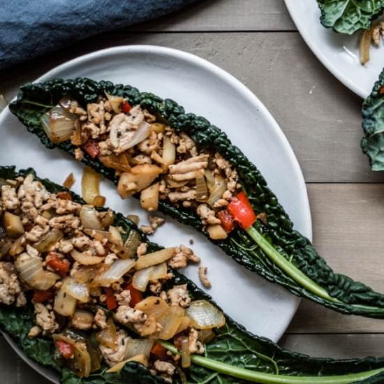 Healthier Asian Chicken Kale Wraps