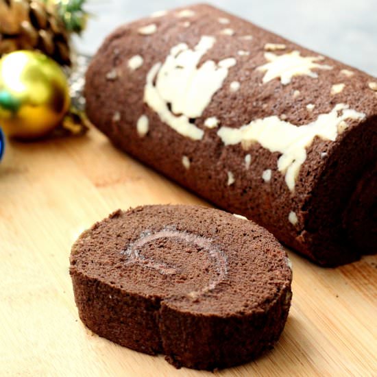 Christmas Chocolate Swiss Roll