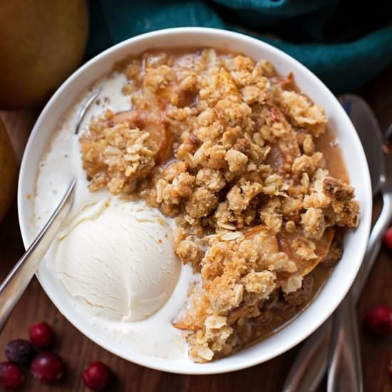 Browned Butter Pear Crisp