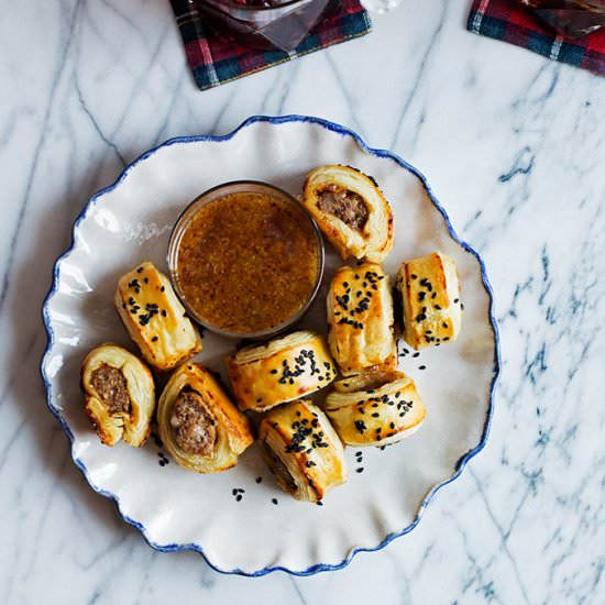 Apricot Mustard Sausage Rolls