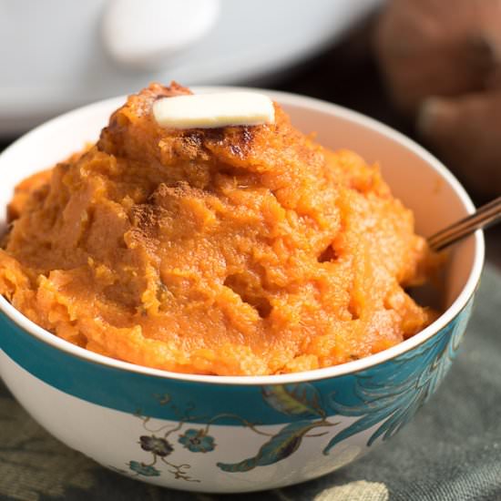 Slow Cooker Mashed Sweet Potato