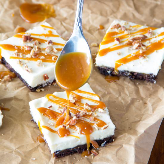 Salted Caramel Cheesecake Brownies