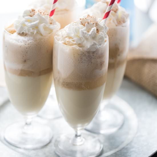 Eggnog Ice Cream Float