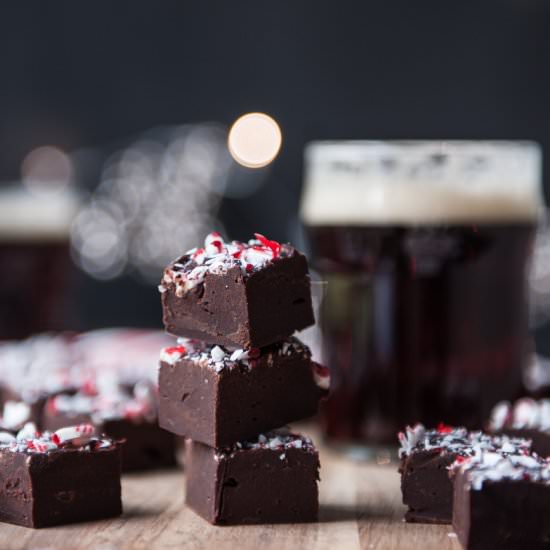 Holiday Ale Candy Cane Fudge