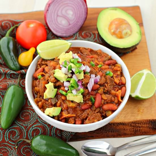 Beef, Bacon & Chipotle Pepper Chili