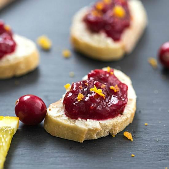 Cranberry Orange Crostini