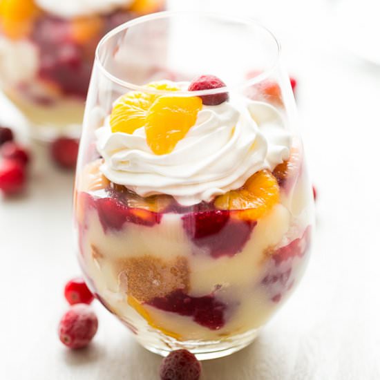 Cranberry Orange Trifle