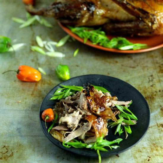 Crispy Roast Duck with Habanero Glaze