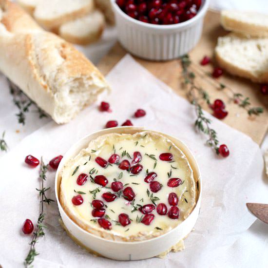 Pomegranate & Thyme Baked Camembert