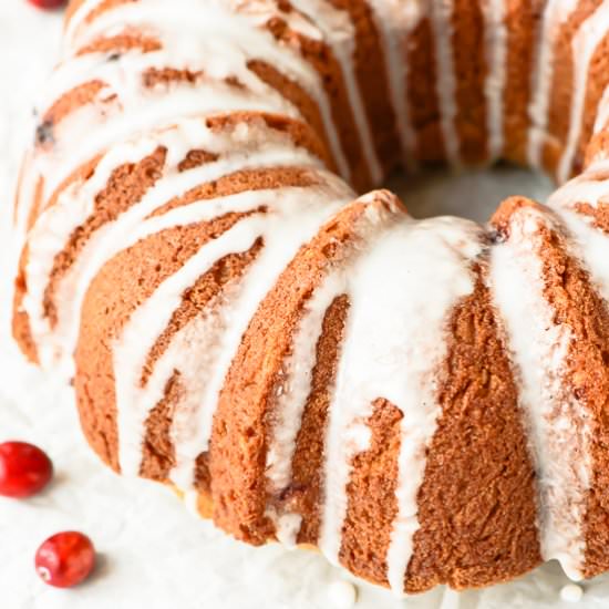 Cranberry “Sour Cream” Coffee Cake