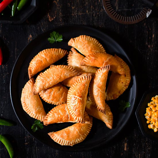 Cheese, Corn and Chili Empanadas