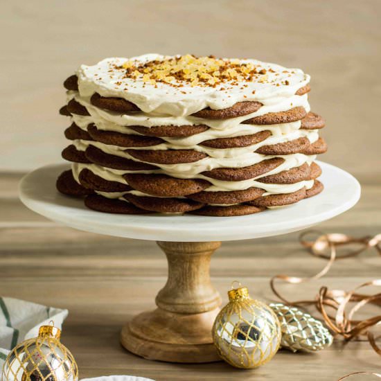 Gingersnap Icebox Cake