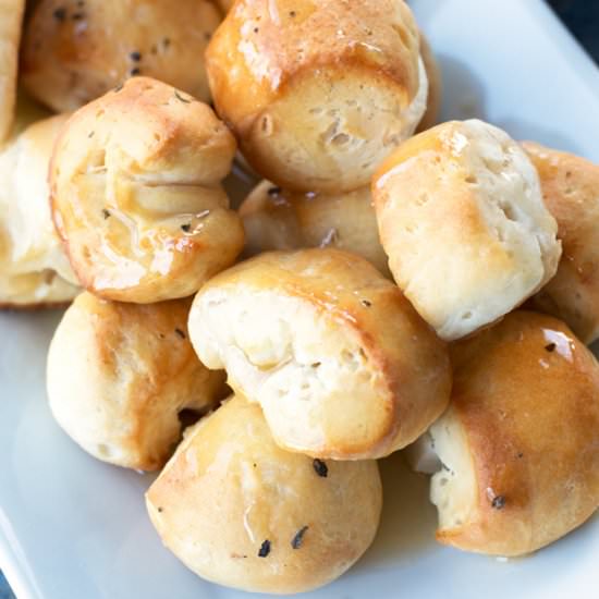 Garlic Bread Bites & Honey Butter