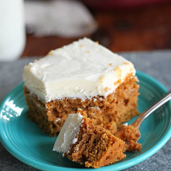 Pumpkin Cake with Cream Cheese Icing