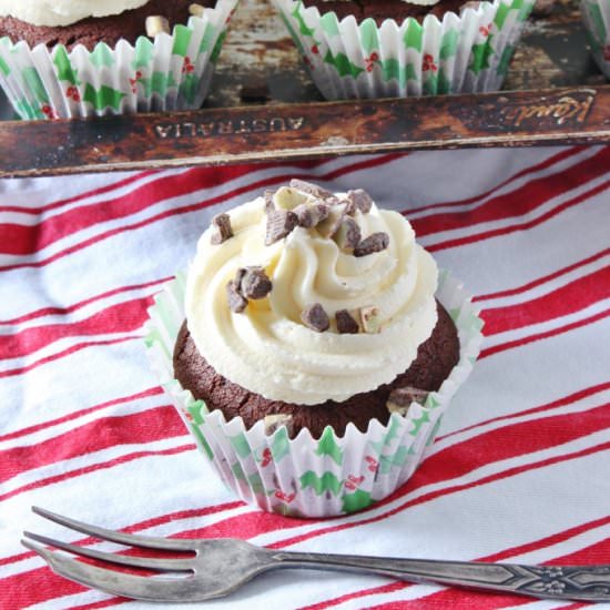 Choc Cupcakes & Peppermint Frosting