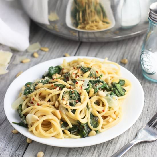 Creamy Lemon and Spinach One-Pot Pasta