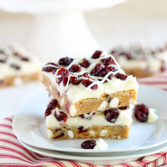 Cranberry White Chocolate Bars