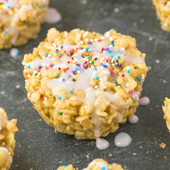 Cake Batter Rice Crispy Treats