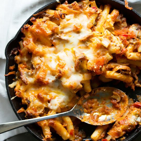 Beef Mushroom & Jalapeno Pasta Bake