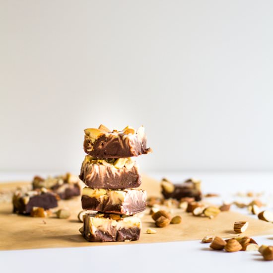 White Chocolate Mocha Fudge