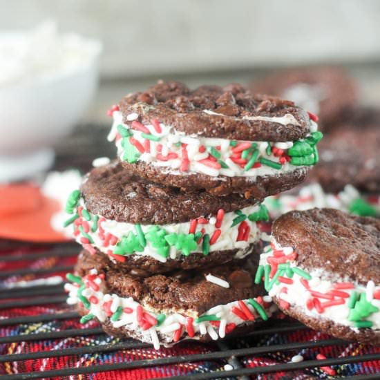 Hot Chocolate Sandwich Cookies