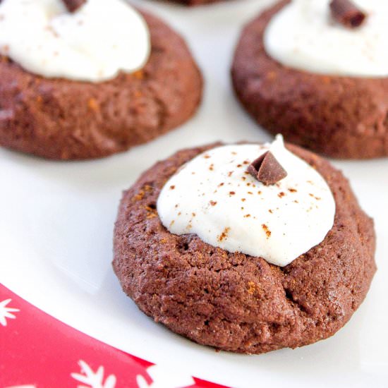Hot Chocolate Thumbprint Cookies
