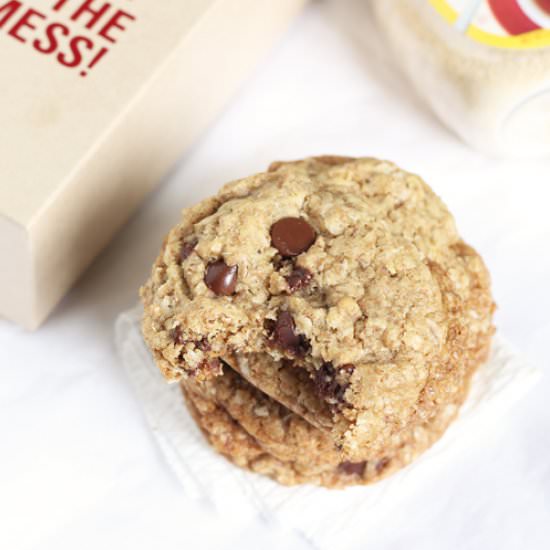 Honey Chocolate Chip Oatmeal Cookie